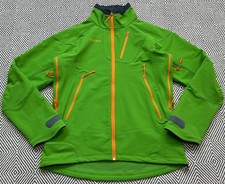 MENS NORRONA SVALBARD FLEX1 SOFTSHELL JACKET HIKING OUTDOOR GREEN ORANGE SIZE L