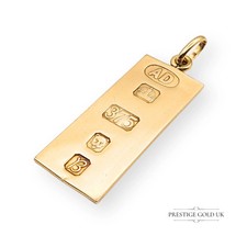 9ct Gold Ingot Pendant Solid Bar London 1976 Fully Hallmarked Gold Investment