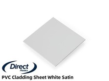 PVC Cladding White Rock Premium Satin Wall Panels - 8ft x 4ft x 2mm