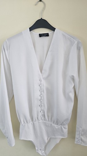 Zara white silk satin neck - zara, v