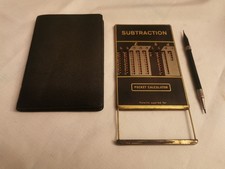 Vintage Mechanical Adding Machine Small Pocket Calculator c1950s Patents Applied