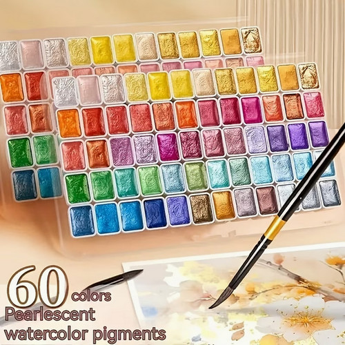 Metallic watercolour paint - watercolour,