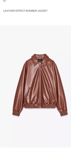 Zara leather effect jacket - leather-effect,