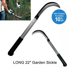 22″ Hand Held Heavy Duty Garden Scythe Sickle Weed, Nettle Bramble Bush Wacker