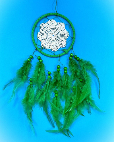 Dream catcher green - green, lace