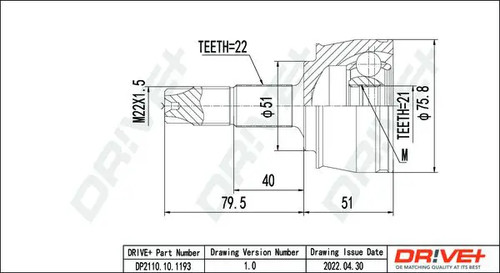Driveshaft joint - driveshaft, cv