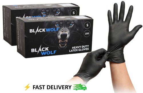 1000 black latex gloves - latex,
