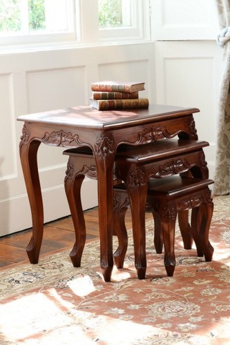 Mahogany nest tables 3 - mahogany,