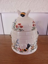 Acorn pottery honey pot with