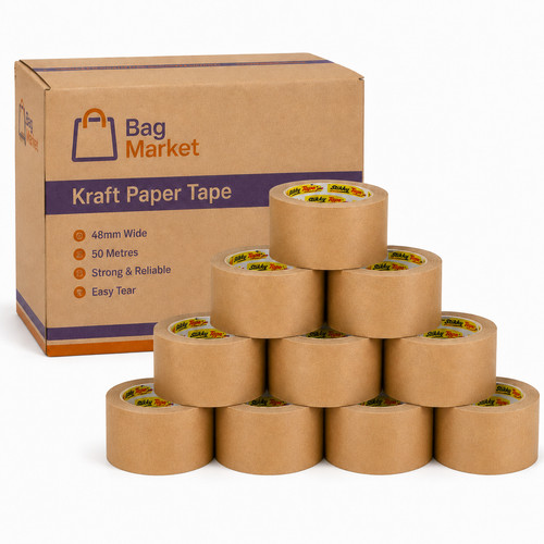Brown kraft paper parcel tape - kraft,