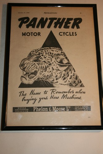Framed panther motorcycle 1949 - framed,