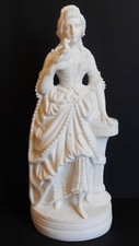 Lady With A Parrot Figurine ~ Robj France ~ Parian ~ Large 32cms ~ A/F