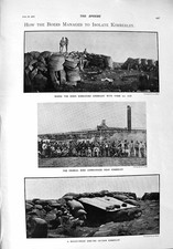 Old Antique Print 1900 Boers