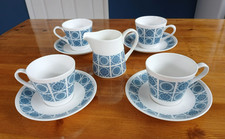 Royal Tuscan Charade Wedgewood Group Cups Saucers Milk Jug
