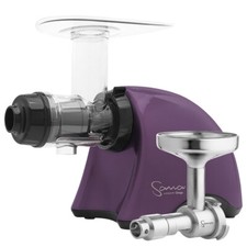 Omega Sana 707 Horizontal Slow Juicer in Plum Purple with Oil Extractor