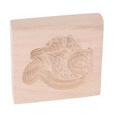 Wooden Cookie Mould Beechwood Reusable Washable Press Stamp Mold For