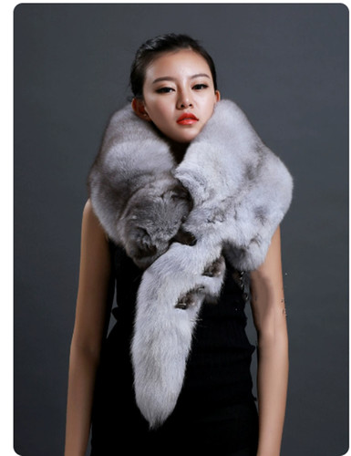 100 real fox fur genuine - 100%,