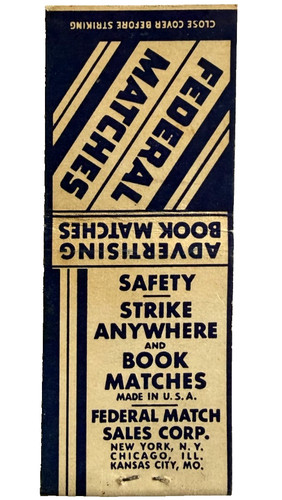 1950s federal matches - federal,