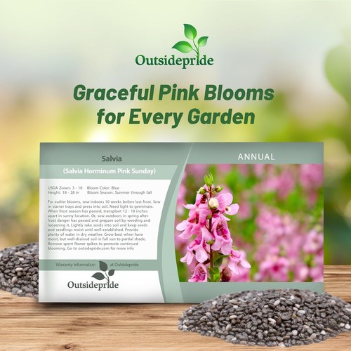 1000 seeds pink sage - 1000,