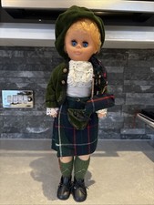 Vintage ~ Scottish Collectable National Costume Doll ( with kilt & bagpipes)