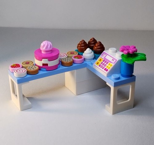 Lego shaped cafe cake - lego, l-shaped