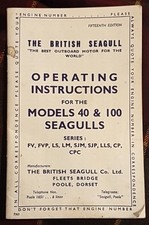 1950s British Seagull 40 100 Outboard motor Book FV FVP LS LM SJM SJP LLS CP
