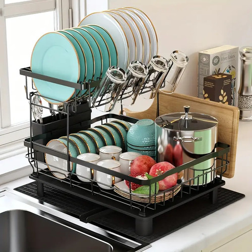 Tier dish drying rack for - 2-tier,
