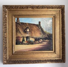 Antique large oil painting on