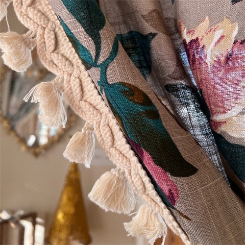 Floral print curtains - curtains, living