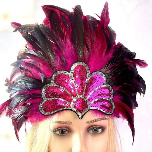 Artificial feather headdress - artificial,