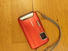 Panasonic LUMIX DMC-FT30 Metallic Red Digital Camera Working No Charger