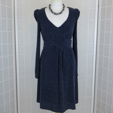 Ossie Clark Dress Size 14 Navy
