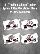 4 x Tracking Vehicle Tracker System Fitted Car Sticker Decal Window Dashboard
