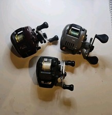 3 Baitcast Fishing Reels -Shimano Made In Japan, Quantum 5 Bearing & Browning ?