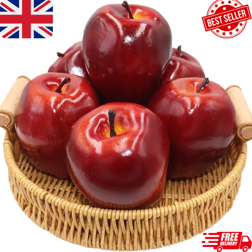 6pcs artificial apples - 6pcs,