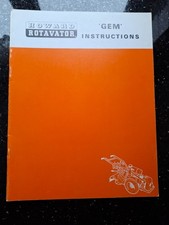HOWARD GEM ROTAVATOR INSTRUCTION MANUAL  ROTOVATOR MANUAL