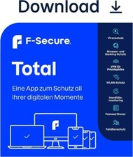 F-Secure Total Security & VPN 2025 - 1/3/5/10 Devices - 1 or 2 Years, Download