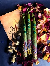Witchcraft Spell Magic Candles | Money Candle with Malachite & Herbs |
