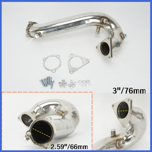Stainless exhaust downpipe - stainless,