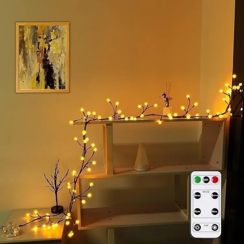 Lighted willow vine twig wall - lighted,