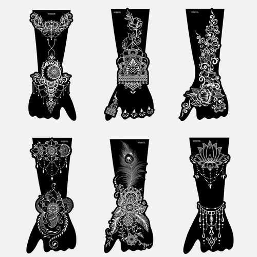 Large arm henna - arm, stencils