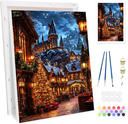 Christmas framed paint - framed, by
