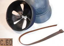 Adrian 15 type 2 black leather helmet inner cap + WWI chinstrap, size C.60