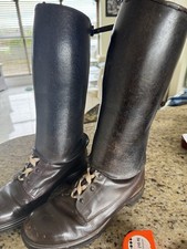 Ww1 Antique Leather Military Gaiters Pair Of