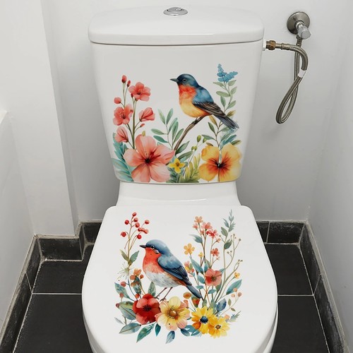 2pcs diy bathroom - bathroom, bird