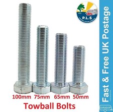 Towball Bolts M16 Pair Towing Caravan Trailer Hitch Tow Ball 50 65 75 100 mm