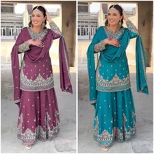 Dusky Purple Teal Blue Sharara