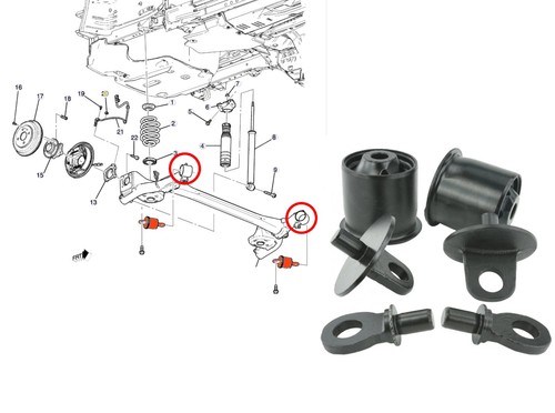 Rear axle carrier - axle,