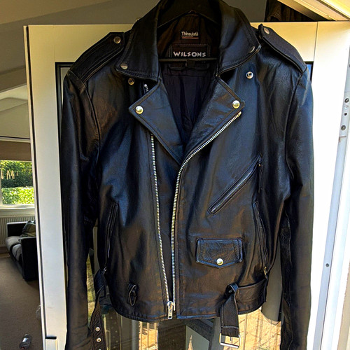 Wilsons black leather biker - wilsons,