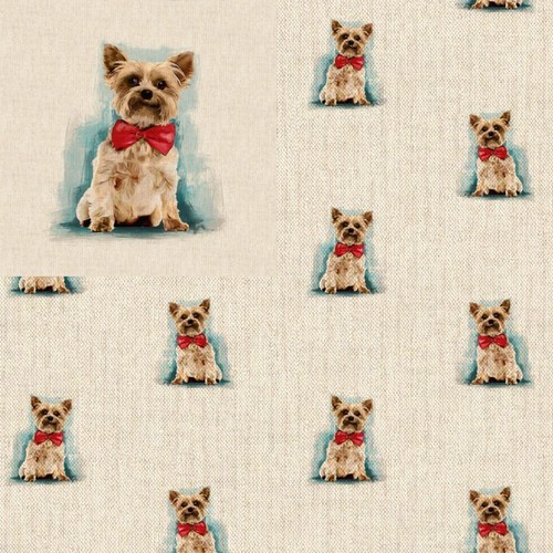 Cotton rich linen look fabric - linen,